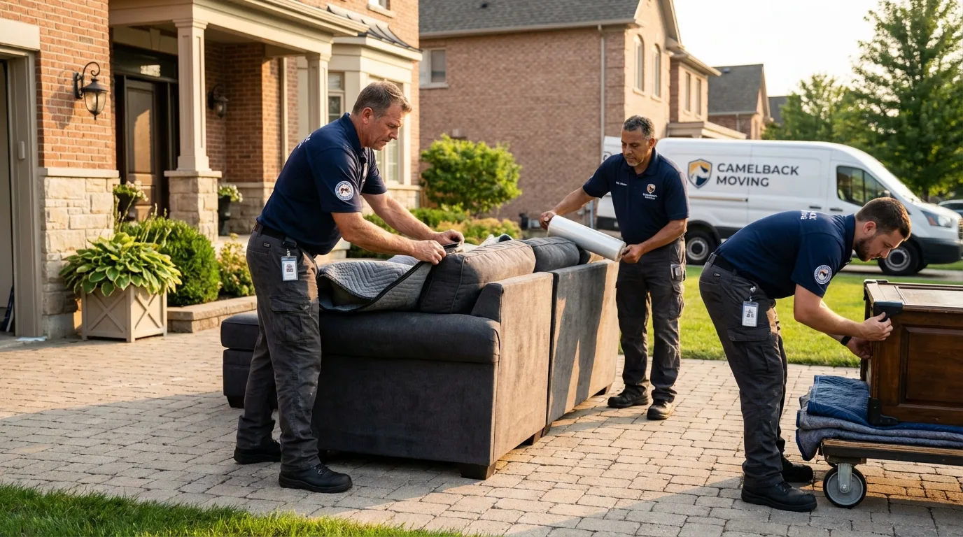 Large estate moving crew wrapping furniture in Lilbourn, MO